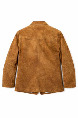 Double Breasted Vintage Suede Jacket
