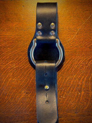 The Black Breeching D Leather Belt