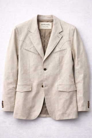Ivory Linen Texas Blazer