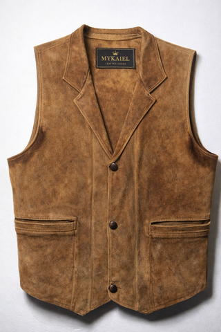 Distressed Suede Vest